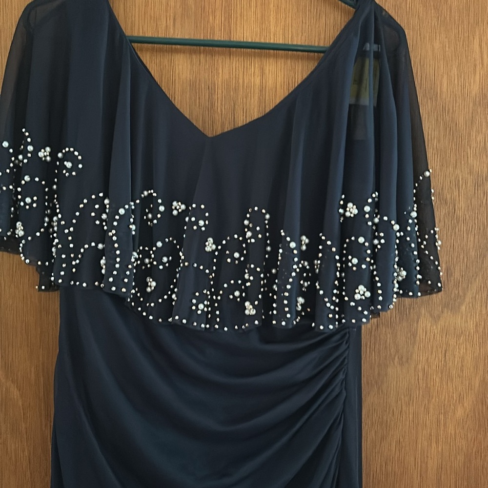 Beautiful dark blue beaded gown